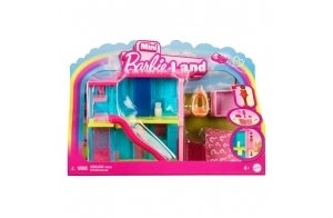 Barbie Coffrets Maison de Poupée Mini-BarbieLand, comprenant la Maison de Rêve de Barbie en petit format, une poupée Barbie surprise de 3,8 cm, du mobilier, des accessoires, 4 ans +, HYF46