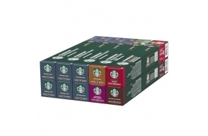 STARBUCKS Espresso Roast Variety Pack by Nespresso, Capsules de Café 10 x 10 (100 Capsules) - Exclusivité Amazon