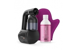 MineTan Bronze Babe Kit de bronzage personnel Noir – Machine de bronzage portable à la maison avec solution de bronzage en spray