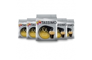 Tassimo, 80 Dosettes Café Long Classique L'OR, Compatibles avec les machines TASSIMO, 80 Cafés, Équilibré et Aromatique, 5 packs de 16 dosettes