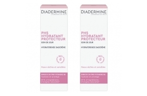 Diadermine - PH5 Soin de Jour Visage Hydratant Protecteur - Soin du Visage - Enrichi en Pro-Vitamine B5 - Nourrit intensément - 89% d'ingrédients d'origine naturelle - 50 ml - Lot de 2