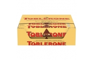 Toblerone - Barre au Chocolat au Lait, Miel, Nougat et Amandes - Format Familial - Pack de 20 barres (100 g)