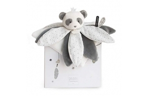 Doudou et Compagnie - Doudou Panda - Attrape-Rêves - Boîte Cadeau - Blanc et Noir - 26 Cm - Idée Cadeau de Naissance Fille et Garçon - Garantie Doudou Perdu - DC3548