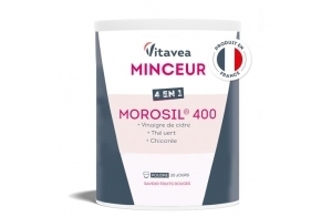 Morosil® 400 mg 4en1 | Avec Vinaigre de cidre & Thé vert | Actif breveté | Stimule le métabolisme | Sans Sucre, Saveur Fruits Rouges | 1 mois | Morosil Poudre | Fabriqué en France | Vitavea