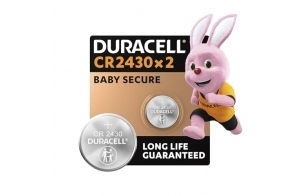 DURACELL 2430 Piles Boutons au lithium 3V (lot de 2) - Longue durée - Pour clés électroniques, petites télécommandes et montres de sport - Emballage Sécurité Enfant - Conservation garantie 10 ans