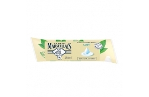 Le Petit Marseillais - Recharge Crème Lavante Mains Lait (berlingot de 250 ml) – Recharge savon liquide avec 92% d'ingrédients d'origine naturelle – Savon mains au pH neutre pour la peau