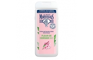 Le Petit Marseillais | Crème de Douche & Bain Extra Douce Fleur de Cerisier Bio (flacon de 650 ml) – Gel douche avec 92% d'ingrédients d'origine naturelle – pH neutre pour la peau et sans colorant