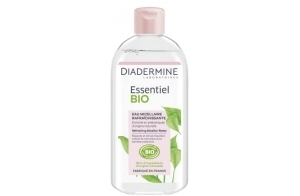 Diadermine - Essentiel Bio - Eau Micellaire Rafraîchissante - Nettoyant Visage - Enrichie en Prébiotiques d'Origine Naturelle - Certifiée Bio - 99% d'ingrédients d'origine naturelle - Flacon de 400ml