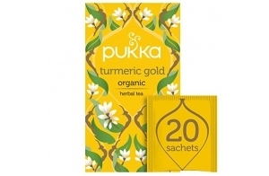 Pukka | Thé vert Or de Curcuma | Thé vert Suoi Gang, Curcuma, citron vana | Thé Biologique et Ayurvédique | Issu du Commerce Equitable | 20 Sachets