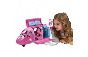 Barbie Avion de Rêve pour Poupées, avec Mobilier Et Plus de 15 Accessoires Inclus, Jouet pour Enfant de 3 Ans et Plus, GDG76