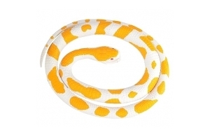 Wild Republic 20769 Albino Python Serpent en Caoutchouc, Jaune/Blanc, 117 cm - Version Anglaise