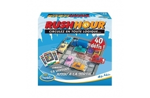 ThinkFun - Rush Hour - Jeu de logique - Casse-tête - Embouteillage - 40 défis 4 niveaux - 1 Joueur ou plus - dès 8 ans - Ravensburger - 76302 - Mixte - Version française