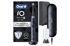 Oral-B iO Series 9 Édition Spéciale, Brosse à dents électrique, Connectée Bluetooth, 7 Modes de brossage, 1 Étui De Voyage, 1 Pochette, Noir