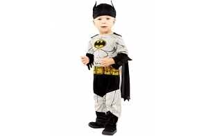 amscan amscan-9906711 Costume de Batman Classique Warner Bros pour bébé (2-3 Ans), Enfants Unisexes, Caricature, 9906711, Gris