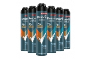 REXONA MEN - Déodorant Homme Thermo Fresh - Spray Anti-transpirant - Advanced Protection - Parfum Elégant et Frais - Protection 72h - 200 ml (lot de 6x200ml)