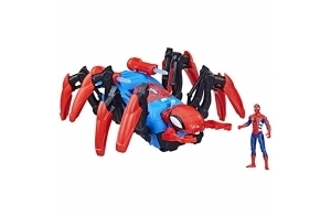 Spider-Man Marvel Araignée de Combat, Jouets de Super-héros pour Enfants, Lance de l'eau et des Toiles, Voiture Jouet, dès 4 Ans