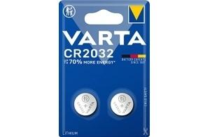 VARTA Piles Bouton CR2032, lot de 2, Lithium Coin, 3V, emballage sécurisé pour les enfants, pour petits appareils électroniques - clés de voiture, télécommandes, balances