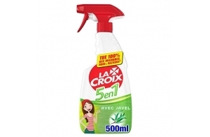 LA CROIX - Spray Antibactérien 5 en 1 Nettoyant avec Javel - 500 ml - Désinfecte - Nettoie - Dégraisse - Désodorise - Anti Moisissures