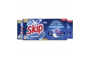 Skip Lessive Capsules 3-en-1 Active Clean 3x26 Lavages