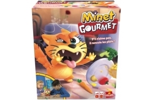 Goliath - Minet Gourmet - Jeu de Société Pour Enfants - Pourras-tu Convaincre Le Chat Gastronome De manger Des Légumes - Jeu d'Adresse - A Jouer en Famille ou entre Amis - A Partir de 4 Ans