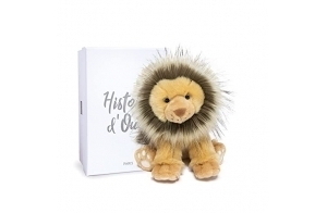 Histoire d'Ours - Peluche Lion - 25 cm - Marron - Cadeau Enfant - Kenya Le Lion - Terre Sauvage - HO3051