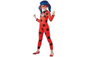 RUBIE'S Déguisement MIRACULOUS Officiel Ladybug pour Enfants - Taille 3 à 10 ans au choix - Costume d'Héroïne Tikki Lady Bug - Costume avec Masque- Pour Carnaval, Halloween ou Cadeau de Noël