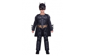 amscan 9906065EU Costume de Batman Dark Knight, âge 10-12 ans, Noir