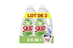 Skip Lessive Liquide Fraîcheur Intense 2x56 Lavages