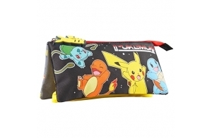 Pokémon Trousse Scolaire Enfant Triple Pikachu