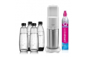 Machine à eau pétillante Sodastream DUO Blanc avec 2 carafes et 2 bouteilles Fuse