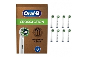 Oral-B Cross Action Clean Maximiser, Brossettes de rechange, Embout, Pack de 8 pour Brosse à Dents Électrique Format Spécial Boîte Aux Lettres