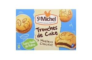 St Michel Tronche de Cake Moelleux Chocolat 175 g - Pack de 9