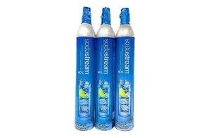 Sodastream - lot de 3 cylindres de recharge de gaz co2 60l pour machine à gazéifier 3 x cylindre gaz