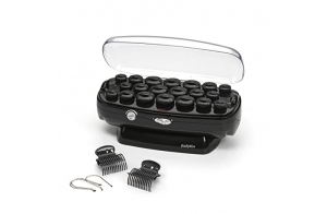 BaByliss Bigoudis Chauffants Thermo-Ceramic Roller, Noir - 20 bigoudis avec 3 diamètres pour des boucles et un volume durables RS035E