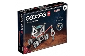 Geomag - Special Edition Lunar Rover NASA Construction Magnétique, 809, Blanc, Gris, Rouge, Bleu, 52 pièces