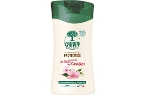 L'arbre vert Bien-être Crème Douche Cerisier aux Extraits de Fleurs de Cerisiers - Pack de 6