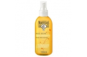 Le Petit Marseillais - Huile Sèche Sublimante Peaux Très Sèches (vaporisateur de 150 ml) – Huile corps au beurre de karité, amande douce et huile d'argan – Spray soin du corps hydratation 24 h