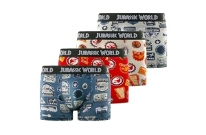 Jurassic World Garçon Jur4/33/Bcx4 Boxeur Ajusté, Blanc/Bleu/Rouge/Noir/Jaune, 8-10 Ans EU