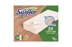 Swiffer Lingettes Sèches pour Parquet, 108 Lingettes Nettoyantes (18 X 6), pour Balai Swiffer, Attire et Emprisonne la Poussière