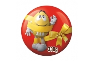 M&M'S PEANUT - Boîte Cadeau en métal contenant 1 sachet de bonbons chocolat au lait et cacahuètes - chocolat à offrir - 330g