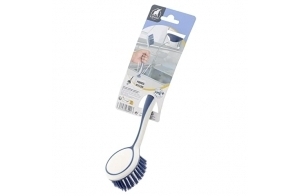 ÉLÉPHANT Maison - Brosse Vaisselle Ventouse - Prise En Main Anti-Glisse - Fibres Nylon - Se Range Facilement - Ventouse Intégrée, Souple & Solide - Haute Qualité