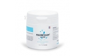 Nutripure | Magnésium³ Poudre | 3 types de Magnésium: Magnésium Bisglycinate, Magnésium Citrate, Magnésium Glycérophosphate | Stress & Fatigue | Fortement Biodisponible | 30 Jours | Made in France