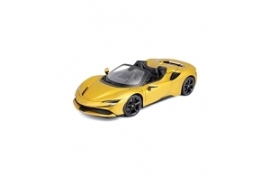 Burago- May Cheong GROUP-BBURAGO-1/18 Ferrari-SF 90 Spider-Gold-Véhicule pour Enfant dès 3 ans-16016, 16016, Or