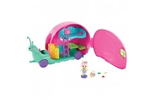 Enchantimals GCT42 Slow-Mo Camper Vehicle Playset With Saxon Snail Doll