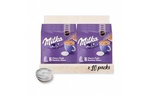 Senseo Senseo Milka Chocolat 80 Dosettes (lot de 10 x 8), Violette, 8 Unité (Lot de 10)