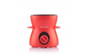 InnovaGoods® Fondue de chocolat avec accessoires Fonlat, profitez de délicieuses fondues au chocolat, avec fonction de fontaine à chocolat, accessoires et design élégant, Noir