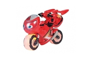 Ricky Zoom Ricky Sauvetage Eclair, figurine d'action pour enfants, roue libre, grande moto de 22 cm avec lumières, moto pour enfants garçons et filles de 3 ans et plus