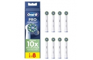 Oral-B Pro Cross Action Brossettes pour Brosse à dents électriques, Pack De 8 Unités