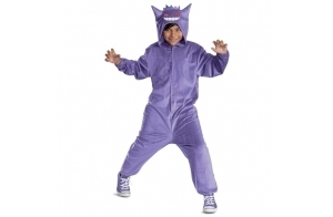 Pokémon Combinaison à capuche Gengar pour enfants de Disguise - Costume sous licence officielle avec le look emblématique de Gengar, parfait pour Halloween, Cosplay et Dress-Up.