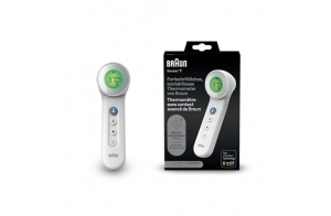 Braun Sensian 7 Thermomètre frontal sans contact | Technologie Age Precision | 3-en-1 |Écran numérique avec code couleur | Convient aux bébés et aux enfants | Marque #1 auprès des médecins(1) | BNT400